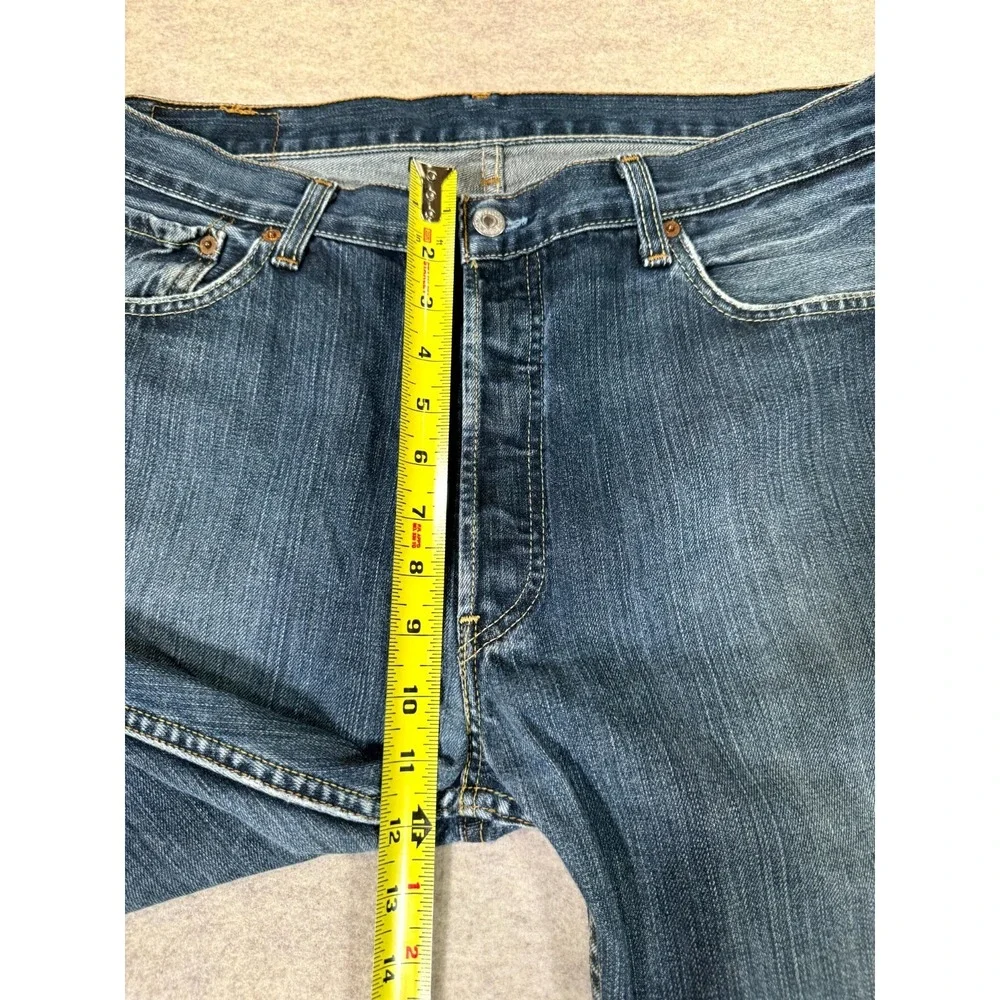 Levis‎ 501 Original Fit Straight Jeans Mens 36x32 Blue Denim Cotton Medium Wash